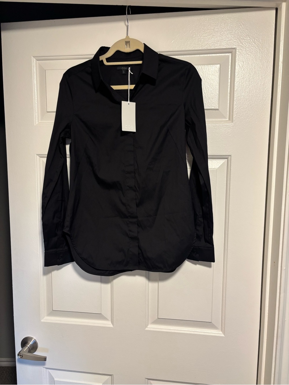 COS Tailored Black Button-Down Shirt